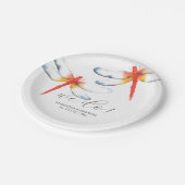 Assiettes En Carton Plaques de papier mariage libellule rouge (Angle)