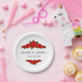 Assiettes En Carton Plaques de papier Mariage personnalisées avec des  (Fête)