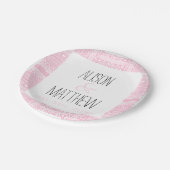 Assiettes En Carton Plaques de papier Mariage personnalisées Boho-chic (Angle)