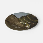Assiettes En Carton Plaques de papier Mariage Rustic Barn & Tree Light (Angle)