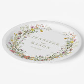 Assiettes En Carton Plaques de papier mariage rustique fleur sauvage c (Angle)