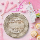 Assiettes En Carton Plaques de papier Mariage rustique personnalisées (Fête)