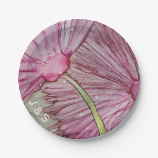 Assiettes En Carton Plaques de papier Mariage Turquoise et prêteurs (Devant)