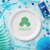 Assiettes En Carton Plaques de papier Mariage Vert D20 dés (Fête)