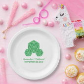 Assiettes En Carton Plaques de papier Mariage Vert D20 dés (Fête)