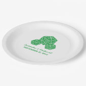 Assiettes En Carton Plaques de papier Mariage Vert D20 dés (Angle)