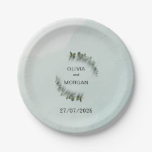Plaques de papier Mariage vert et blanc