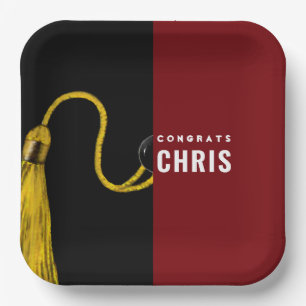 Assiettes En Carton Plaques de papier marron pour Parti de graduation 