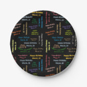 Assiettes En Carton Plaques de papier Mars, 23 Anniversaire (Devant)