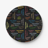 Assiettes En Carton Plaques de papier Mars, 3 Anniversaire (Devant)