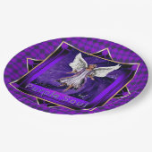 Assiettes En Carton Plaques de papier mauve Soul (Angle)