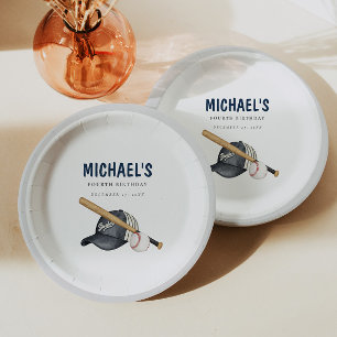 Assiettes En Carton Plaques de papier minimaliste de baseball d'annive