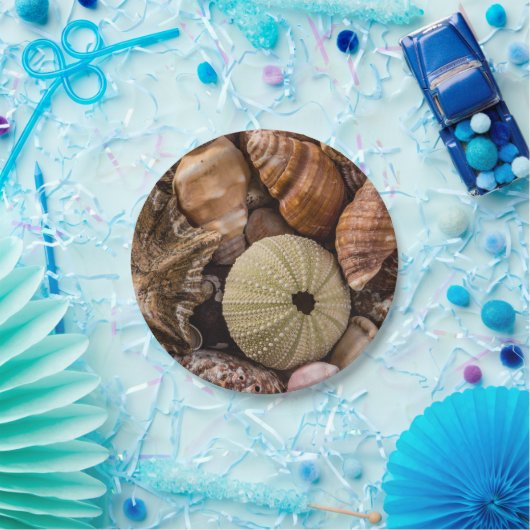 Assiettes En Carton Plaques de papier Mixte Sea Shells (Fête)
