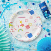 Assiettes En Carton Plaques de papier mocapim à craie mignonne (Fête)