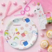 Assiettes En Carton Plaques de papier mocapim à craie mignonne (Fête)