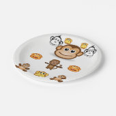 Assiettes En Carton Plaques de papier Monkeys (Angle)