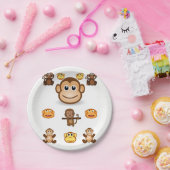 Assiettes En Carton Plaques de papier Monkeys (Fête)