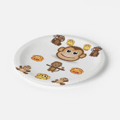 Assiettes En Carton Plaques de papier Monkeys (Angle)