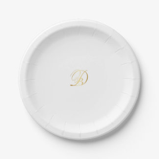 Assiettes En Carton Plaques de papier monogrammes durables et jetables