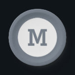 Assiettes En Carton Plaques de papier monographique personnalisées<br><div class="desc">Modifiez la valeur initiale à ce que vous voulez. Voir mon magasin (MOTIFS > MONOGRAMS & FRAMES) pour plus de produits modèles personnalisés.</div>