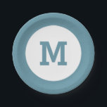 Assiettes En Carton Plaques de papier monographique personnalisées<br><div class="desc">Modifiez la valeur initiale à ce que vous voulez. Voir mon magasin (MOTIFS > MONOGRAMS & FRAMES) pour plus de produits modèles personnalisés.</div>