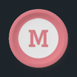 Assiettes En Carton Plaques de papier monographique personnalisées<br><div class="desc">Modifiez la valeur initiale à ce que vous voulez. Voir mon magasin (MOTIFS > MONOGRAMS & FRAMES) pour plus de produits modèles personnalisés.</div>