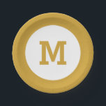 Assiettes En Carton Plaques de papier monographique personnalisées<br><div class="desc">Modifiez la valeur initiale à ce que vous voulez. Voir mon magasin (MOTIFS > MONOGRAMS & FRAMES) pour plus de produits modèles personnalisés.</div>