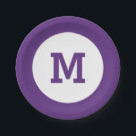 Assiettes En Carton Plaques de papier monographique personnalisées<br><div class="desc">Modifiez la valeur initiale à ce que vous voulez. Voir mon magasin (MOTIFS > MONOGRAMS & FRAMES) pour plus de produits modèles personnalisés.</div>