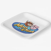 Assiettes En Carton Plaques de papier moo et rose (Angulaire)