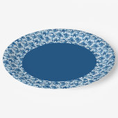 Assiettes En Carton Plaques de papier Motif blanc et bleu (Angle)