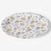 Assiettes En Carton Plaques de papier Motif Capybara Astronaut (Angle)