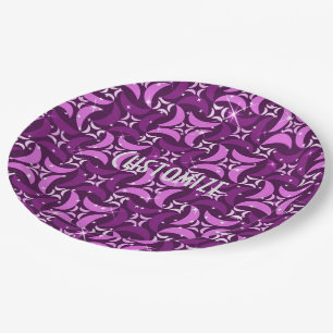 Assiettes En Carton Plaques de papier Motif Mystic Pink Moons