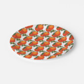 Assiettes En Carton Plaques de papier Motif Retro Oranges (Angle)