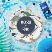 Assiettes En Carton Plaques de papier multidinosaure (Fête)