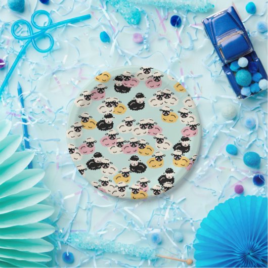 Assiettes En Carton Plaques de papier mûres en mouton (Fête)