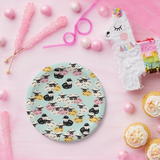 Assiettes En Carton Plaques de papier mûres en mouton (Fête)