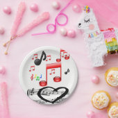 Assiettes En Carton Plaques de papier Musique (Fête)