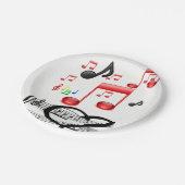 Assiettes En Carton Plaques de papier Musique (Angle)