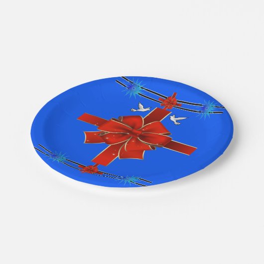 Assiettes En Carton Plaques de papier Noël (Angle)