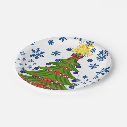 Assiettes En Carton Plaques de papier Noël (Angle)