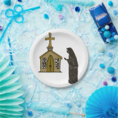 Assiettes En Carton Plaques de papier Nun (Fête)