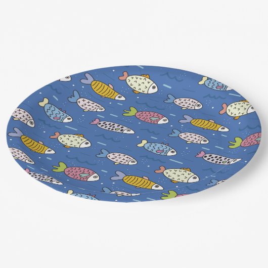 Assiettes En Carton plaques de papier océanique (Angle)