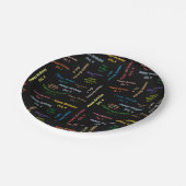 Assiettes En Carton Plaques de papier octobre, 4 anniversaire (Angle)