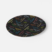 Assiettes En Carton Plaques de papier Octobre, 6 Anniversaire (Angle)