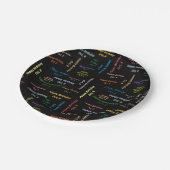 Assiettes En Carton Plaques de papier Octobre, 8 Anniversaire (Angle)