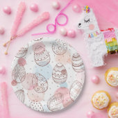 Assiettes En Carton Plaques de papier oeufs de Pâques (Fête)