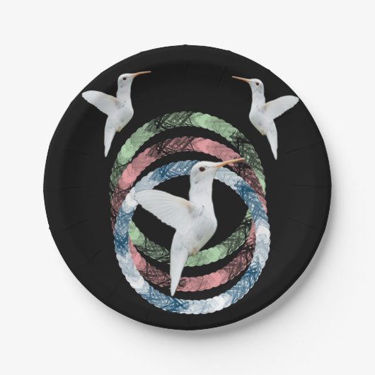 Assiettes En Carton Plaques de papier Oiseau (Devant)