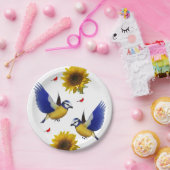 Assiettes En Carton Plaques de papier Oiseaux (Fête)