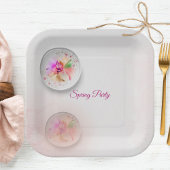 Assiettes En Carton Plaques de papier orbe florale