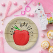 Assiettes En Carton Plaques de papier-panneau rouge Pomme moissonneuse (Fête)